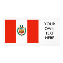 Peru Flag Personalized Photo Card