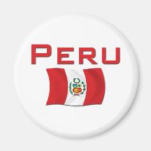 Peru Flag Refrigerator Magnets