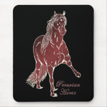 Peruvian Horse Woodcut Mousepad
