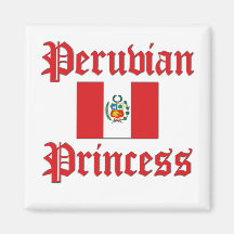 Peruvian Princess Fridge Magnets