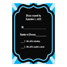 Pervade Ebony VI (Cyan) RSVP Card