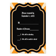 Pervade Ebony VI (Orange) RSVP Card