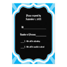 Pervade Ebony VII (Cyan) RSVP Card