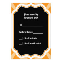 Pervade Ebony VII (Orange) RSVP Card