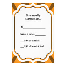 Pervade Ivory VI (Orange) RSVP Card