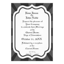 Pervade Ivory VI (Smoke) Wedding Invitation