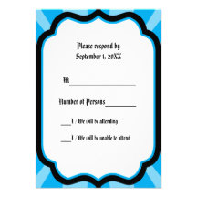 Pervade Ivory VII (Cyan) RSVP Card