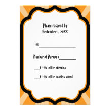 Pervade Ivory VII (Orange) RSVP Card