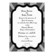 Pervade Ivory VII (Smoke) Wedding Invitation
