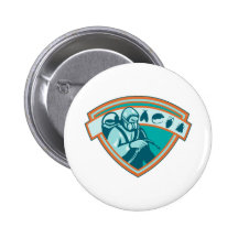 Pest Control Exterminator Worker Shield Pinback Buttons