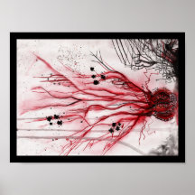 Peste fleurissante affiches