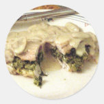 Pesto And Spinich Stuffed Chicken Breasts With Mus Sticker