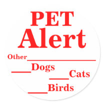 Pet Alert Stickers