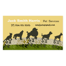 Pet Care Dog Walker Veterinarians Business Card Template