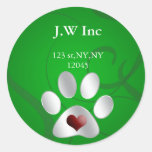 pet care Return address label Round Sticker