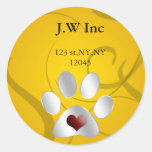 pet care Return address label Round Sticker
