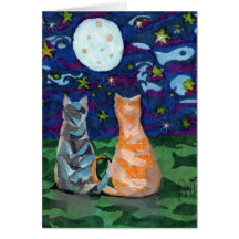 pet cat sympathy art greeting cards