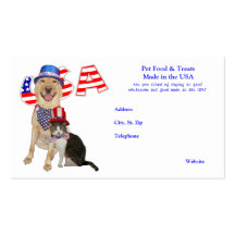 Pet Food Made in the USA template business card