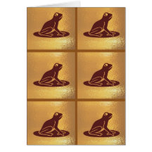 Pet Frog Pattern : Golden Base Cards