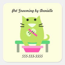 Pet Groomer's Promotional Sticker