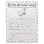 Pet Health Information Sheet page 1