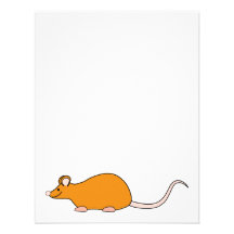 Pet Mouse. Cinnamon Colour. Personalized Announcement