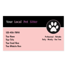 Pet Sitter Business Cards