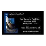 Pet Sitter Business Cards Dog & Cat Home Alone