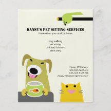 Pet Sitting Business Full Colour Flyer