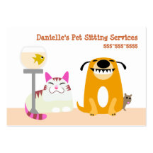 Pet Sitting Services Business Card Templates