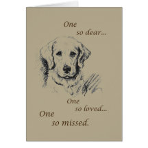 Pet Sympathy, Dog Sketch Greeting Card
