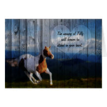 Pet Sympathy Loss of a Horse Greeting Cards