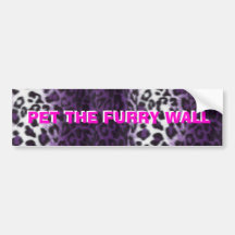 PET THE FURRY WALL BUMPER STICKER