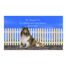 Pet walking and sitting services business card