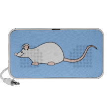 Pet White Mouse. Laptop Speakers