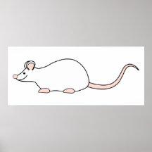 Pet White Mouse. Poster