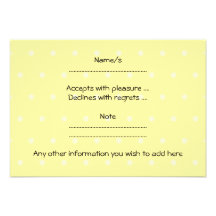 Pet White Mouse. Yellow Polka Dot Background. Personalized Invitation