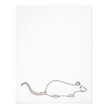 Pet White Rat Personalized Invites