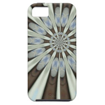 Pétales bleus de fleur d'art de sandales coque iPhone 5 Case-Mate