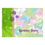 Petals and Dew Drops Birthday Party Custom Invites