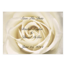 Petals Of Love, White, Save The Date Cards Business Cards