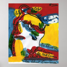 Peter Max style abstract art Posters