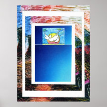 Peter Max style original acrylic painting Poster