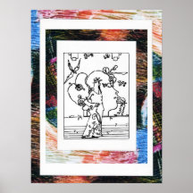 Peter Max style original drawing Poster