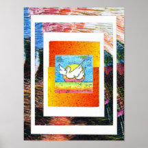 Peter Max style original signed acrylic painting Posters
