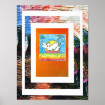 Peter Max style original signed acrylic painting Poster