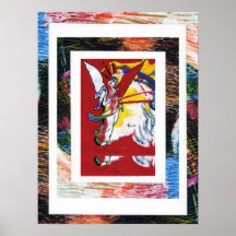 Peter Max style original signed acrylic painting Print
