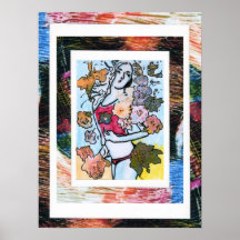 Peter Max style original signed acrylic painting Poster