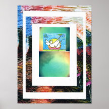 Peter Max style original signed acrylic painting Posters