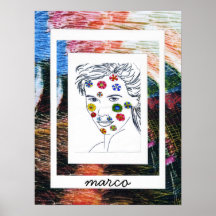 Peter Max style original signed painting Poster
